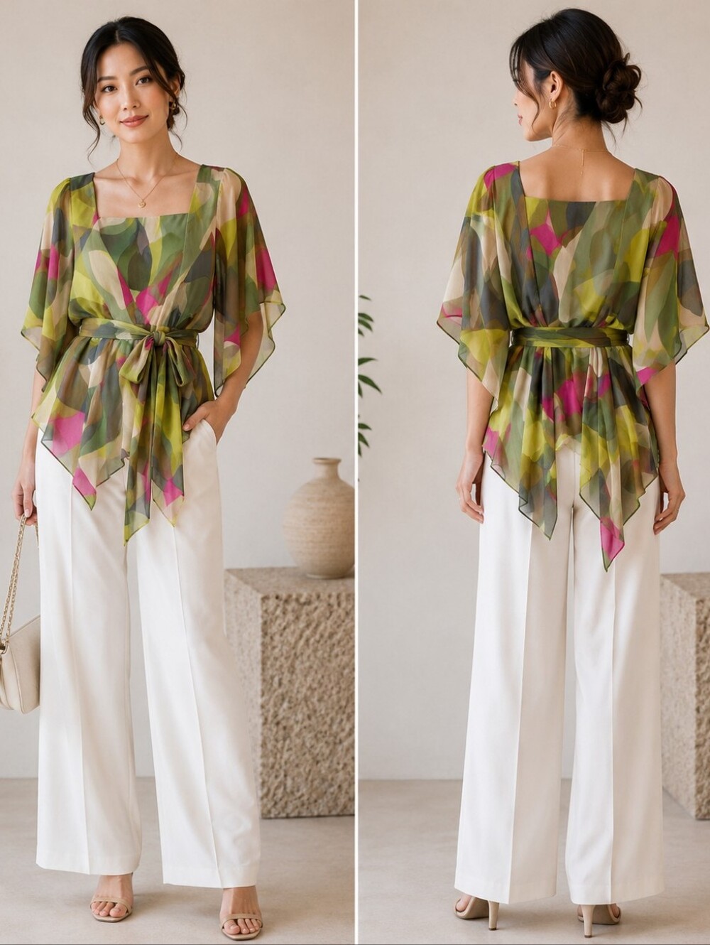 BCBGMaxAzria bohemian short sleeve top, sz S